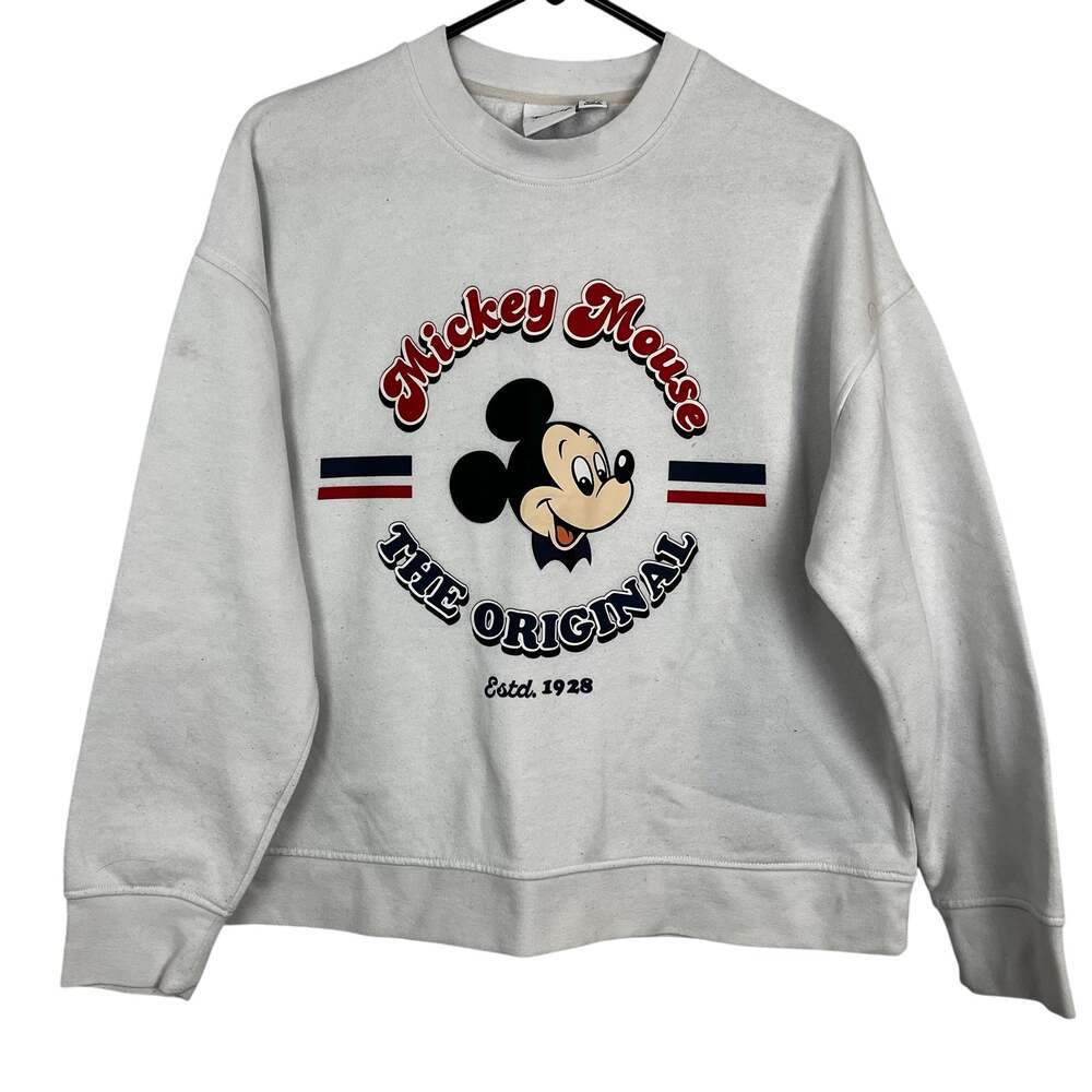 Disney Mickey Mouse Crewneck Women's Medium Classic WDW *FLAWS*